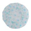 Ruilogod Nylon Flower Print Foldable Shower Cap Hat for Woman Lady Blue (id: 6a2 030 c70 ff0 180 view 1