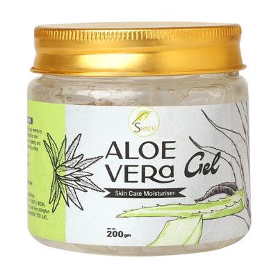 SVATV Natural Aloe Vera Gel for Face, Skin & Hair | Suitable for All Skin Types For Men & Women - (200g, 7.05 oz, 0.44lbs)