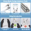 Modacraft 8 PCS Podiatrist Toenail Clippers, Professional Heavy Duty Ingrown & Thick Toe Nail Clippers for Men & Seniors, Pedicure Tools kit with Nail Cutter Super Sharp Curved Blade Manicure Tools view 3