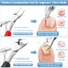 Modacraft 8 PCS Podiatrist Toenail Clippers, Professional Heavy Duty Ingrown & Thick Toe Nail Clippers for Men & Seniors, Pedicure Tools kit with Nail Cutter Super Sharp Curved Blade Manicure Tools view 4