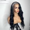 HAOKE Ombre Gray For Black Women 13x6 Hd Lace Front Wigs Human Hair Ombre Grey Long Body Wave with Gray Roots, Hair Replacement Wigs with Baby Hair 150 percent Density(20 inch, 13x6 Lace Front Wig) view 1