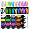 12 Colors Luminous Spider Gel, Glow In The Dark Spider Gel for Nail Art, Elastic Wire Drawing Gel for Line with Brush, Soak off UV LED Drawing Gel Nail Art Design Gel with Neon Fluorescent Effect view 1