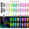 12 Colors Luminous Spider Gel, Glow In The Dark Spider Gel for Nail Art, Elastic Wire Drawing Gel for Line with Brush, Soak off UV LED Drawing Gel Nail Art Design Gel with Neon Fluorescent Effect view 2
