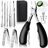 10 PCS Toenail Clippers Tool Kit, Modacraft Professional Podiatrist Nail Clippers Set for Thick & Ingrown Toenails Corrector Treatment, Wide Jaw Opening Nail Clippers Set for Seniors Pedicure, Unisex view 1