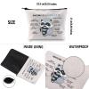 G2TUP Raccoon Lover Gift Anatomy Of A Raccoon Makeup Bag Raccoon Themed Cosmetic Bag Crazy Raccoon Lady Gift Animal Lover Zipper Travel Pouch (Anatomy Of A Raccoon White Bag) view 3