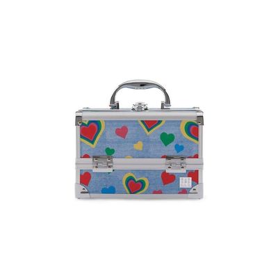 Caboodles Women's Train Case, Hearts Denim Print (CAB30003B)