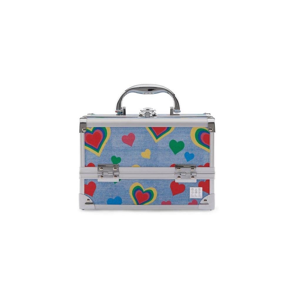 Caboodles Women's Train Case, Hearts Denim Print (CAB30003B)