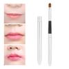 Professional Lipstick Brush, Lip Tool Lip Brush Applicators Flat Lip Multi-Function Cosmetic Tool With Cover view 3