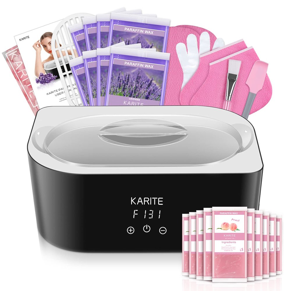 Paraffin Wax Machine for Hand and Feet - Karite Paraffin Wax Bath 4000ml Paraffin Wax Warmer Moisturizing Kit Auto-time and Keep Warm Paraffin Hand Wax Machine for Arthritis