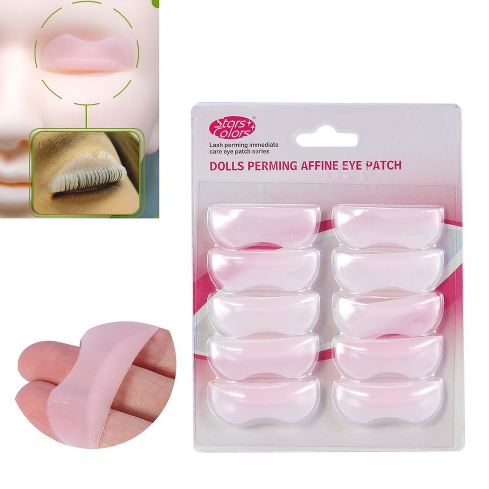20 Pairs Silicone Eyelash Eyelash Pad Perming Eyelash Pad Curler for Eyelash Perm Lifting