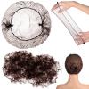 Jexine 400 Pcs Hair Nets for Women Dark Brown Hair Nets for Food Service Workers Invisible Elastic Edge Mesh 20 Inches for Sleeping Ballet Dance view 1