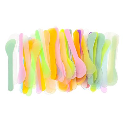 Beavorty 150pcs Mask Spatula Plastic Mixing Spoons for Facial Creams Smooth Handle for Easy Application and Control for Mud Masks and Beauty Treatments