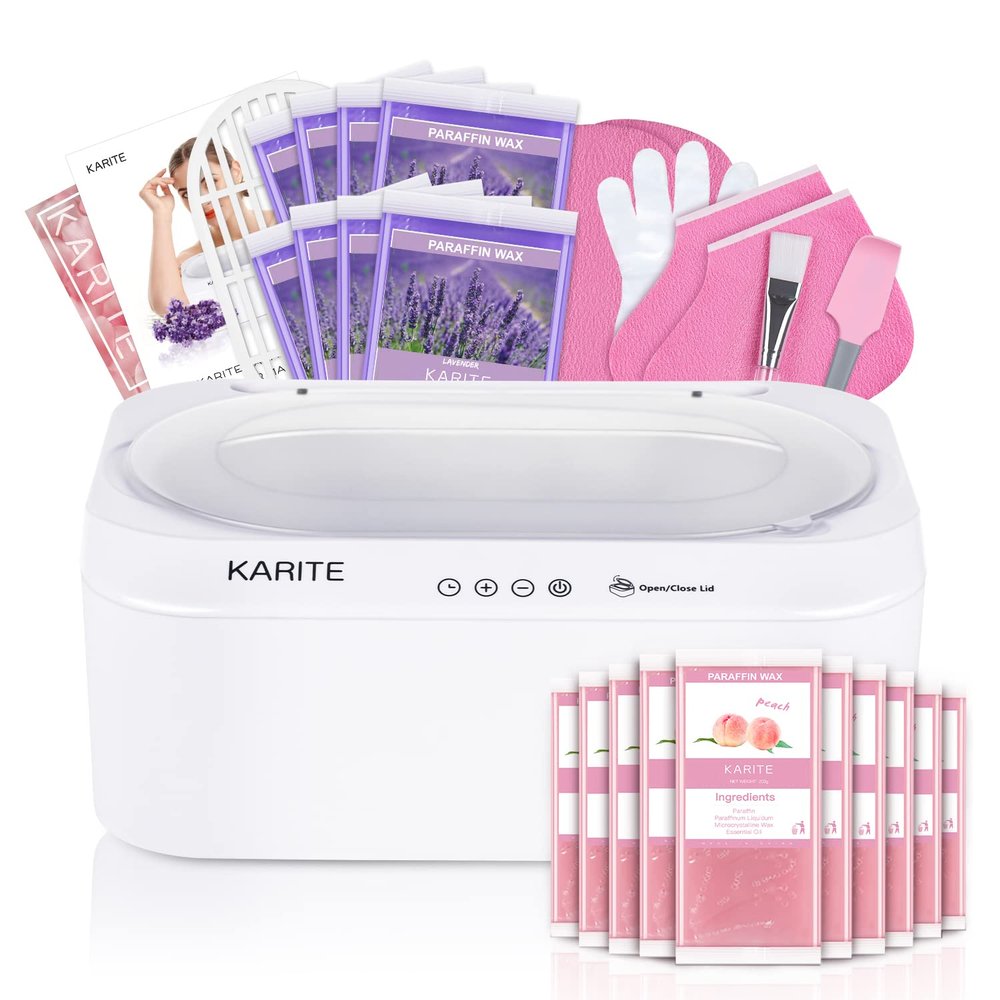 KARITE Paraffin Wax Machine for Hands and Feet with Auto Open Lid, Paraffin Bath,20Min Fast Wax Meltdown, Precision Temperature Control, 4500ml Paraffin Warmer with 18Pack Refills