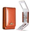 6 Pcs Nail Clippers Set Stainless Steel Nail Clipper Extra Thin Travel Makeup Kit Manicure Personal Beauty Care Leather Pocket with Mirror view 1