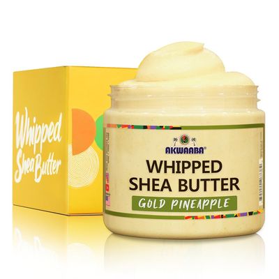 AKWAABA Whipped Shea Butter (Gold Pine)  Nourishes & Moisturizes | Made with Shea Butter | No Dyes & Parabens | 12 oz / 340 g