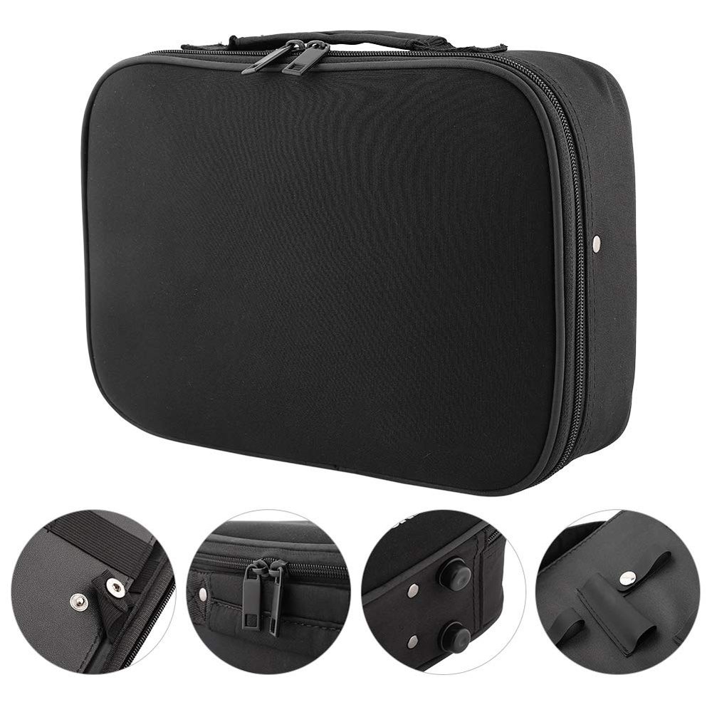 Large Capacity Barber Carrying Case, Professional Barber PU Leather Hairdressing Hair Scissors Bag Hair Styling Tool Case