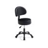 Lilfurni Black Lift Swivel Rolling Stool Round Chair,Thick Sturdy Padding,Adjustable Stool with Wheels for Doctor,Medical,Massage Salon,Office,Shop(with Back, Black) view 1