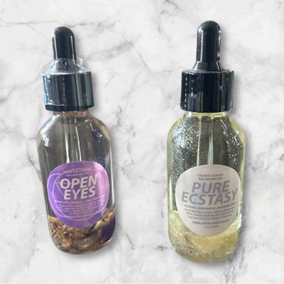 Chakra Crystal Third Eye Crown Chakra Oil (Bundle Package)