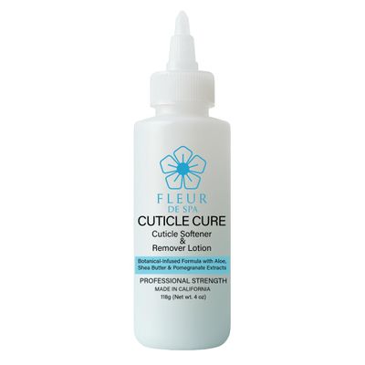 Fleur De Spa Cuticle Cure Professional Cuticle Softener & Remover Lotion  Enzyme-Enriched Formula with Aloe, Shea Butter, Pomegranate, Chamomile & Vitamin E  Made in California, Cruelty-Free