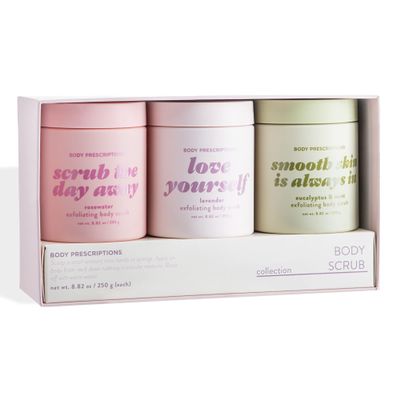 Body Prescriptions Exfoliating Body Scrub  Body Cleanser for Nourished, Ultra-Smooth Skin, Lavender, Rosewater, Eucalyptus & Mint
