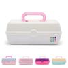 Caboodles Pretty in Petite Makeup Box, Two-Tone White on White, Hard Plastic Organizer Box, 2 Swivel Trays, Fashion Mirror, Secure Latch for Safe Travel view 1