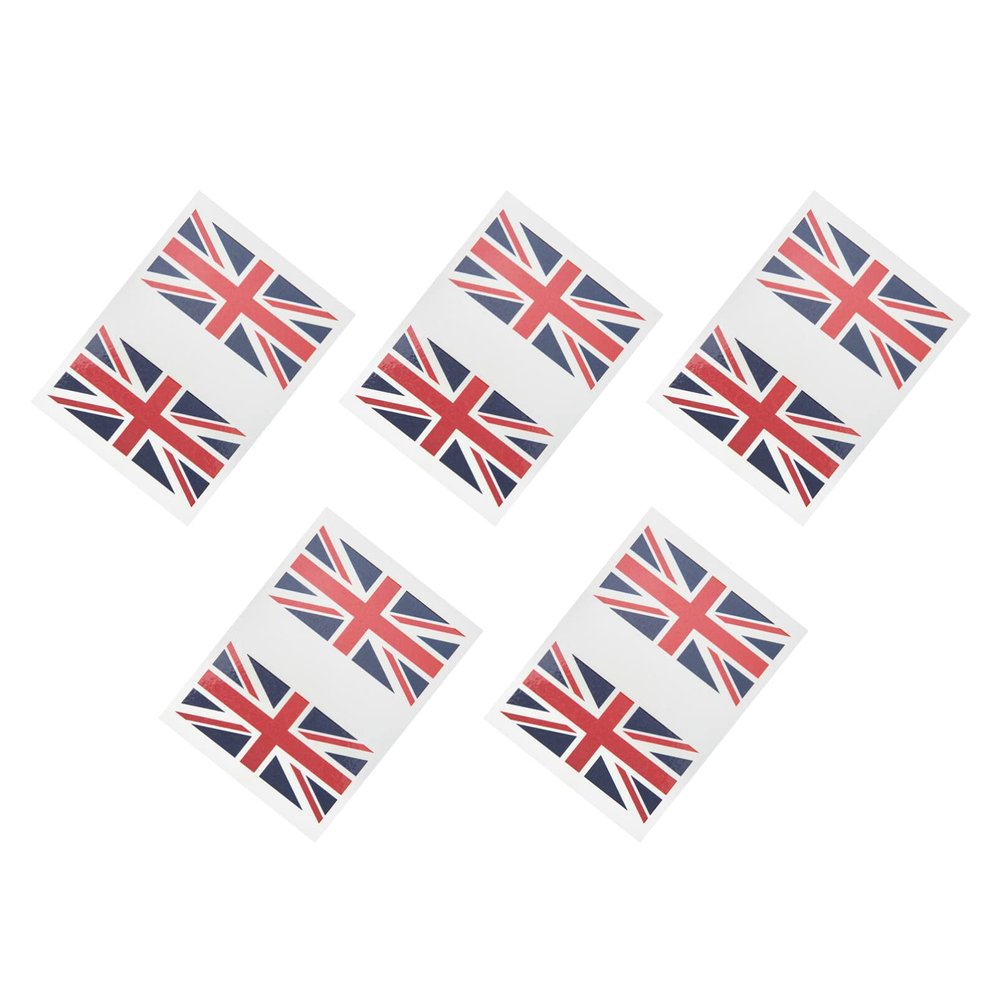 Homoyoyo Sports Stickers 5 Sets of United Kingdom Flag Union Jack Flag Face Sticker UK Fan 2022 Queens 70 Years Party Decorations Logo s