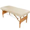 10 Pack - Body Linen Comfort Deluxe Flannel Massage Table Fitted Sheet. Premium Quality 100% Cotton Therapy Table Sheets. Elastic All Around for a Great Fit on Your Massage Bed - Color: Natural view 1