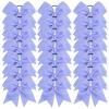 Oaoleer 21PCS 8" Large Cheer Bows Light Purple Bows Jumbo Cheerleader Bow with Ponytail Holder Elastic Band Handmade for Cheerleading Teen Girls College Sports view 1