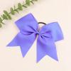 Oaoleer 21PCS 8" Large Cheer Bows Light Purple Bows Jumbo Cheerleader Bow with Ponytail Holder Elastic Band Handmade for Cheerleading Teen Girls College Sports view 4