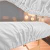 10 Pack - Body Linen Comfort Deluxe Flannel Massage Table Fitted Sheet. Premium Quality 100% Cotton Therapy Table Sheets. Elastic All Around for a Great Fit on Your Massage Bed - Color: White view 4
