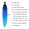 Black Blue Ombre Braiding Hair Pre Stretched Colorful Prestressed Braiding Hair Ombre Long Synthetic Colored Braiding Hair Extensions for Micro Box Braids Crochet Hair (Blue Ombre Braids 3 Packs) view 4