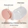 4 Pack,3.4 oz Frosted Glass Jars with Lids,Round Empty Storage Containers with Rose-Golden Lids & Inner Liners,Travel Jars Pot for Cosmetics,Gel,Scrubs,Makeup,Face Cream Lotion view 3