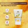 The Man Company De Tan Face Wash with Turmeric & Moringa Tan Removal, Oil Control & Deep Cleansing Blackheads Removal (100 ml (Pack of 1)) view 3