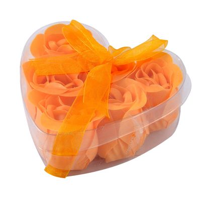 Ruilogod Rose Bud Shape Scented Bath Petals Wedding Gift w Box 6pcs Yellow (id: b0a 297 514 e96 56a