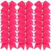 Oaoleer 21PCS 8" Large Cheer Bows Rose Pink Bows Jumbo Cheerleader Bow with Ponytail Holder Elastic Band Handmade for Cheerleading Teen Girls College Sports view 1