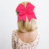 Oaoleer 21PCS 8" Large Cheer Bows Rose Pink Bows Jumbo Cheerleader Bow with Ponytail Holder Elastic Band Handmade for Cheerleading Teen Girls College Sports view 4