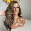 Anlimer Light Ash Brown Blonde Highlights Wavy 13X4 Lace Front Wig Human Hair Wigs Pre Plucked With Baby Hair, 10A Grade Glueless Wig Ombre Colored Wig Free Part Natural Hairline (8, 13x4 Lace Front Wig 180 Density) view 4