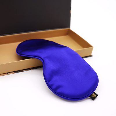 Premium 25 Momme Mulberry Silk Eye Mask for Sleeping (Royal Navy)