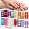 DANNEASY 16 Sheets Nail Wraps for Women Nail Polish Strips Solid Self Adhesive Gel Nail Stickers Gel Strips Nails Art Accessories with 1pc File, Cuticle Stick (Glitter) view 1