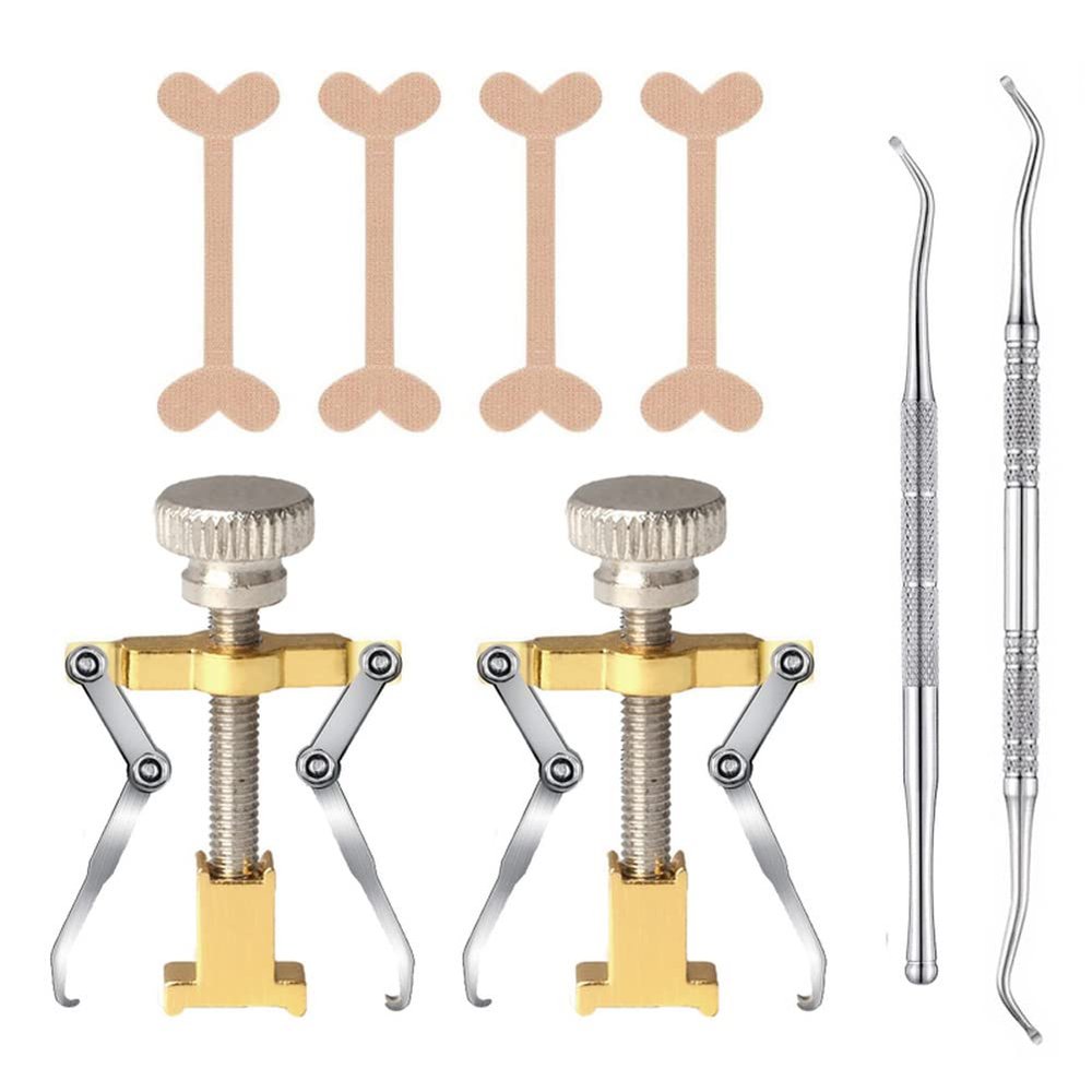 LSOAARRT Ingrown Toenail Tools Kit including Ingrown Toenail Lifter Toe Clamp, Ingrown Toenail Stickers, Ingrown Toenail File and Lifter (5Pcs)