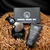 KIKC 5 in 1 Shaving Kit for Wet Shave, Set Includes Hand Crafted Pure Badger Shave Brush, Stainless Steel Lathering Soap Bowl, Shave Brush Stand, Shaving Cream, Best Gift for Bearded Man, Deluxe Black view 3