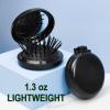 10 Pack Folding Travel Mini Hair Brush with Mirror, Round Hair Brushes Folding Pocket Hair Brush Mini Hair Comb for Women and Girls (Black) view 2