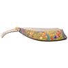 Dark Side Blades Straight Razor, 3.75-inch Satin Finish Stainless Steel Blade, Aluminum Handle with Fantasy Design, 8.75-inch Overall (Yellow) view 2