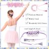 Pai Sence 6pcs/Pack Ballet Bun Wrap Organza Flowers for Girls Ballerina Bun Wreath Headpiece Women Dancer Ladies Hair Accessories for Competitions Wedding Birthday Party (B) view 2