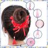 Pai Sence 6pcs/Pack Ballet Bun Wrap Organza Flowers for Girls Ballerina Bun Wreath Headpiece Women Dancer Ladies Hair Accessories for Competitions Wedding Birthday Party (B) view 3