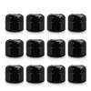 12 Pack 1oz Black Matte Glass Jars,Empty Round Storage Travel Containers with Black Dome Lid & Inner Liners,Refillable Cosmetic Vials for Ointments,Creams,Salve, Lotion-12 Spatulas view 1