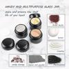12 Pack 1oz Black Matte Glass Jars,Empty Round Storage Travel Containers with Black Dome Lid & Inner Liners,Refillable Cosmetic Vials for Ointments,Creams,Salve, Lotion-12 Spatulas view 4