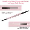 Eyebrow Pencils 2-Pack, Professional Brow Pencil Dual Tips Retractable Waterproof Natural Eye Brows Makeup, Black view 3