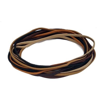12 Extra Large Hair Ties for Dreadlocks and Thick Hair, Long and Oversized (Brown Assortment)