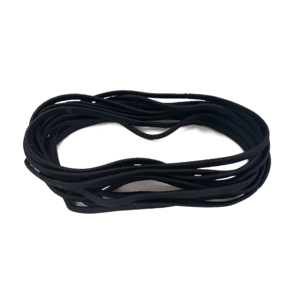 12 Extra Large Hair Ties for Dreadlocks and Thick Hair, Long and Oversized (Black)